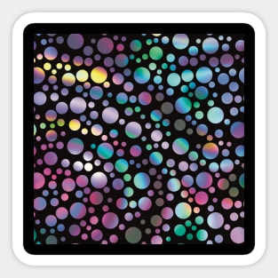 Iridescent Rainbow Circles Pattern Sticker